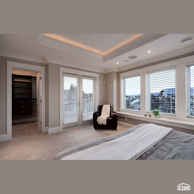 Clay Construction - Arbutus Craftsman - Master Bedroom with Integrated LED by Clay Construction
