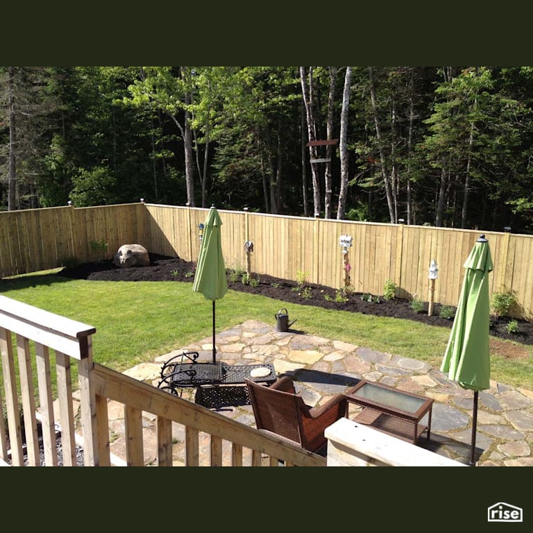 Stone Patio with Patio Stone by Earthworks Landscape & Design