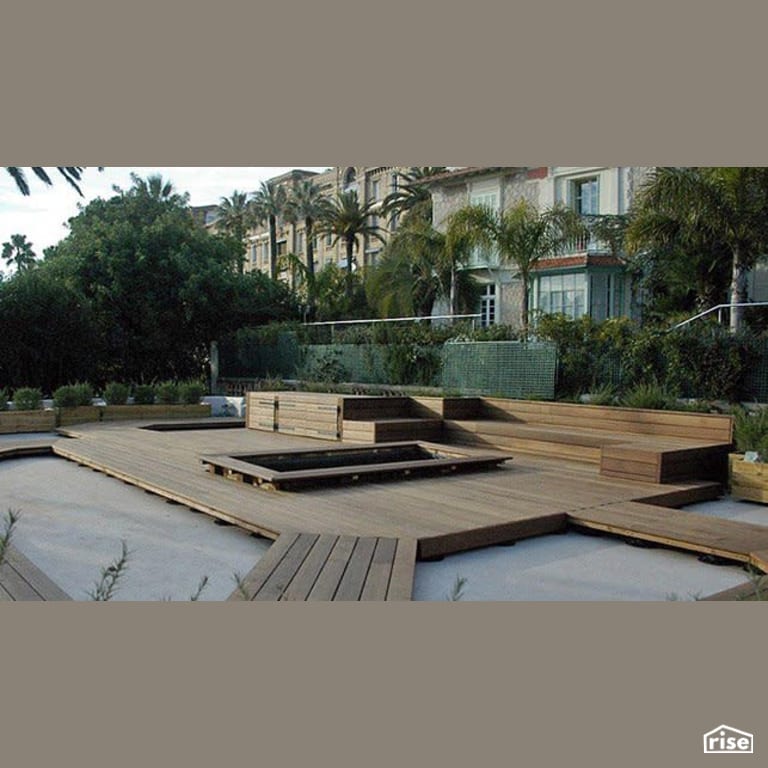 Thermally modified wood entertaining area with Thermally Modified Wood Decking by Thermalwood Canada
