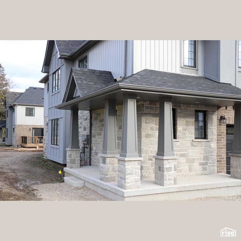 Stone Siding - Side view with Stone Siding by Masonal Stone Inc