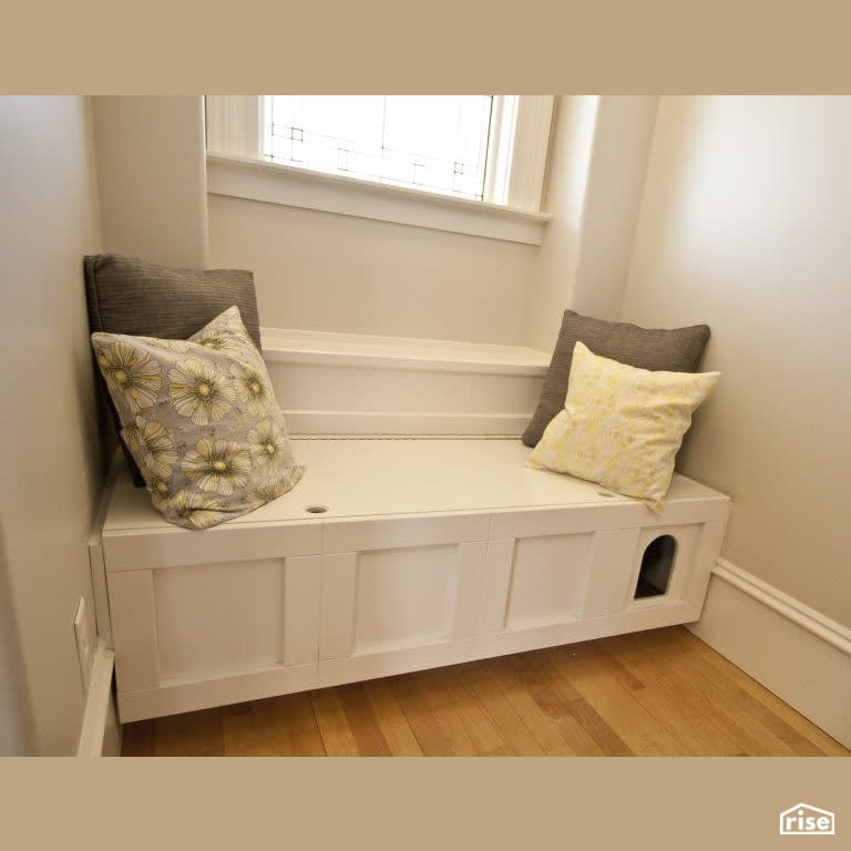 Cherry Street Built-in - Mudroom Nook with Engineered Hardwood by RSI Projects
