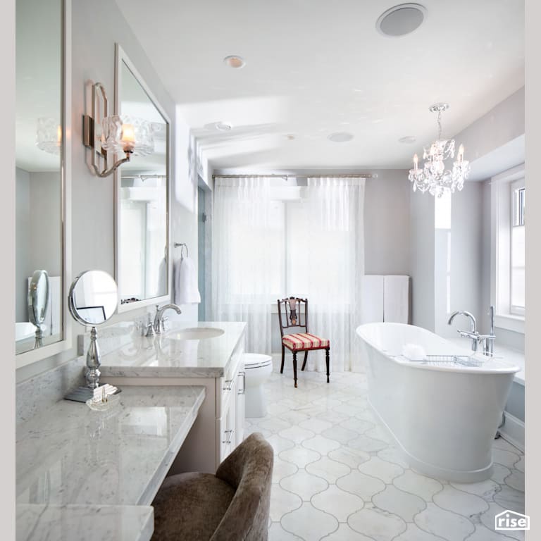 Bathroom with Low-Flow Bathroom Faucet by Naikoon Contracting