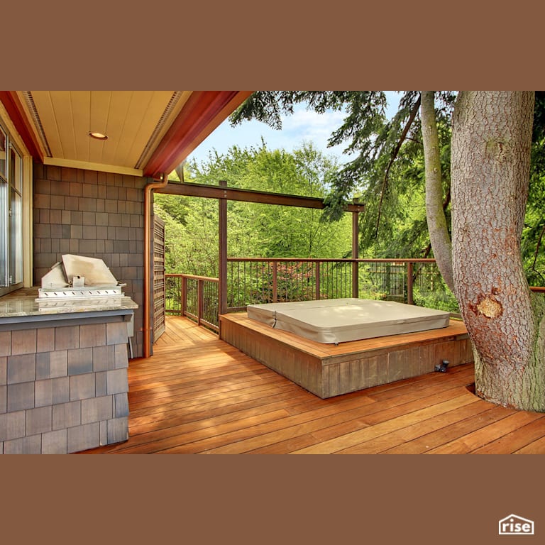 Craftsman deck with hot tub with Full Foam Hot Tub by Gant Nychay Architecture PLLC