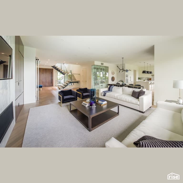 Open Floor Plan in White with Integrated LED by Synthesis Design