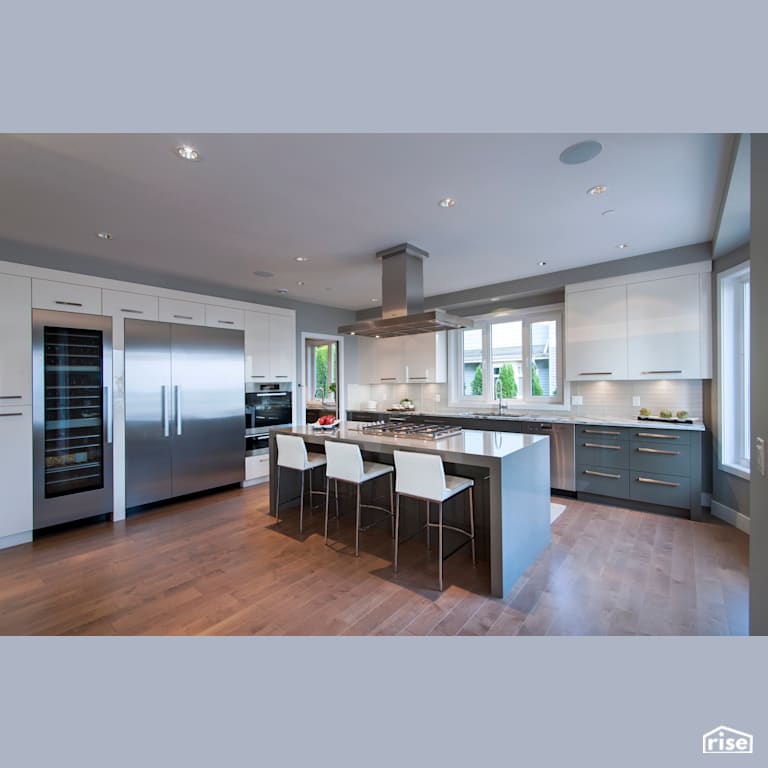 Kitchen with Integrated LED by My House Design/Build Team Ltd.