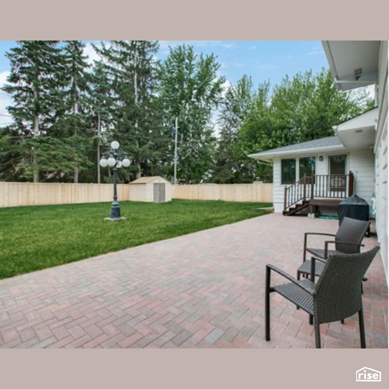 Exterior Backyard with Patio Stone by Constructive Builders