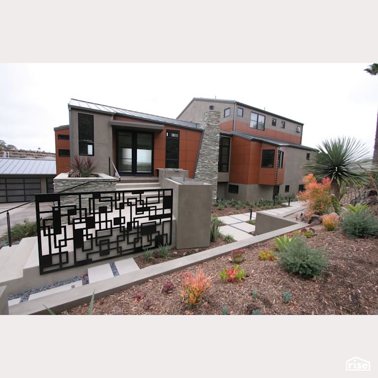 Front Exterior with Outdoor Gardens by Alliance Green Builders
