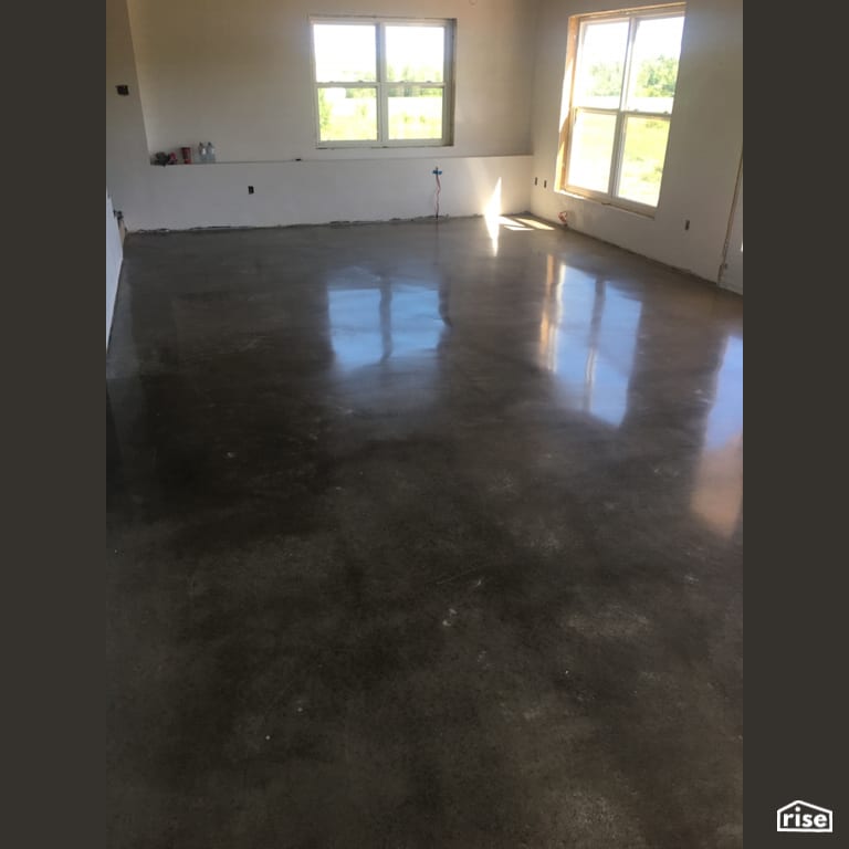 400 Grit cream polish with Concrete Flooring by DeltaCrete