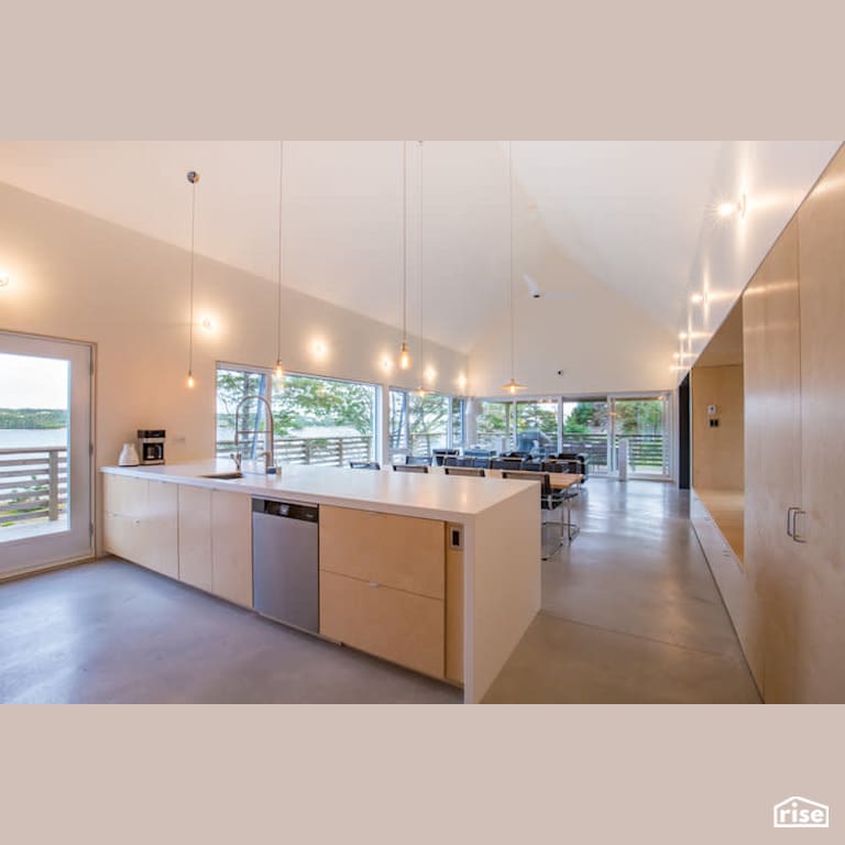Coastal Home - Kitchen with Energy Star Exterior Door by Brad Goodsell Design | Build Inc