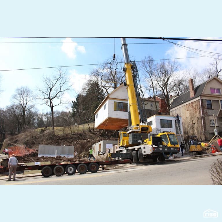 Black Street Development On-site Installation with Prefabricated Modular Home by Module