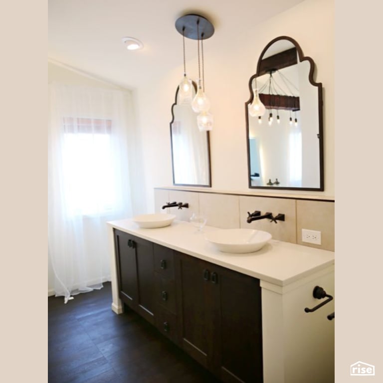 Custom Bathroom with FSC Certified Hardwood by Constructive Builders