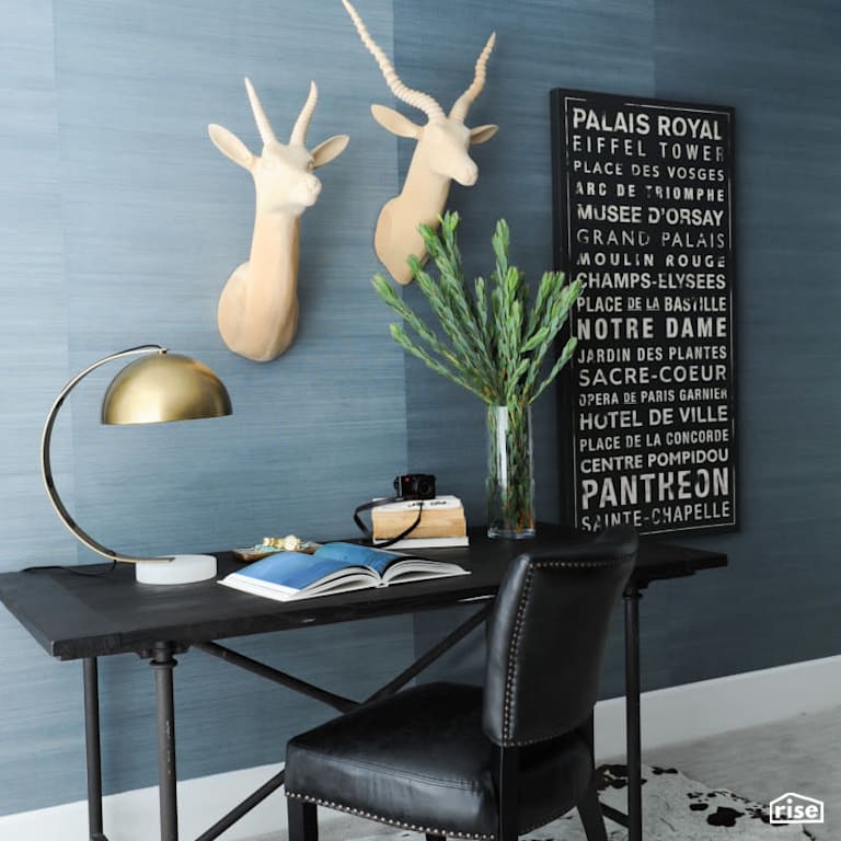 Home Office with Wallpaper by PlaidFox