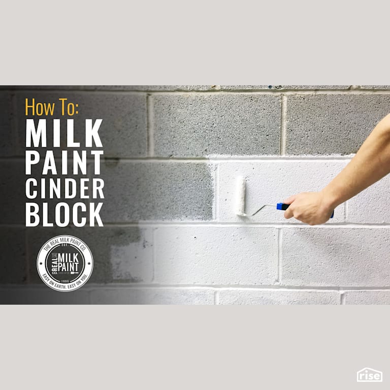 Painting Cinder Block with Milk Paint with Milk Paint by Real Milk Paint Co