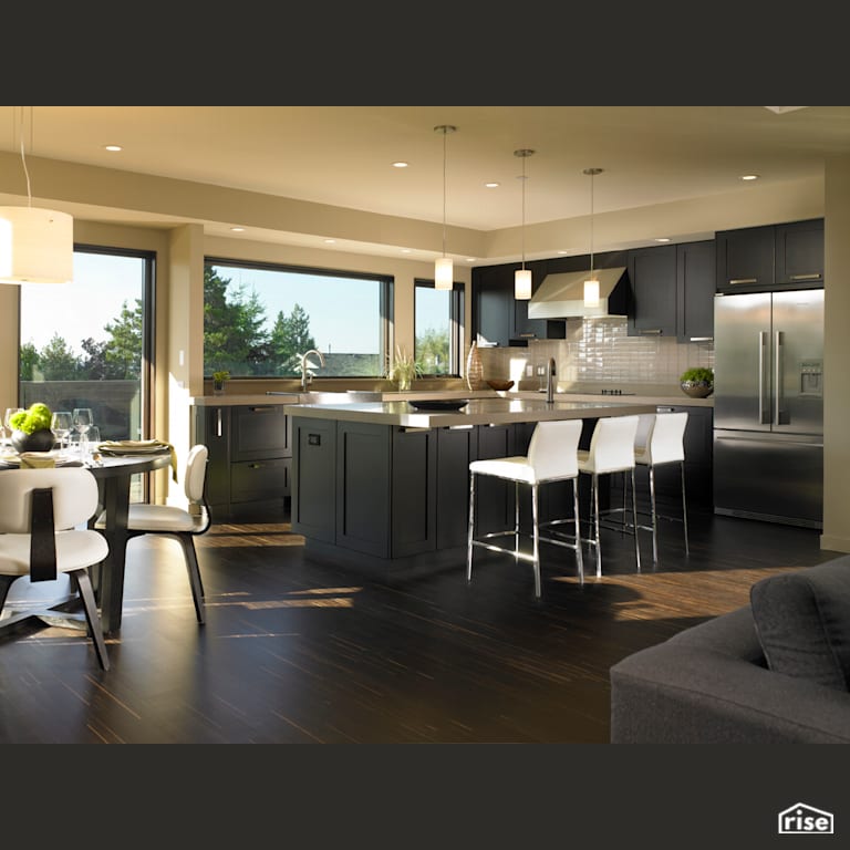 Kitchen with Integrated LED by My House Design/Build Team Ltd.