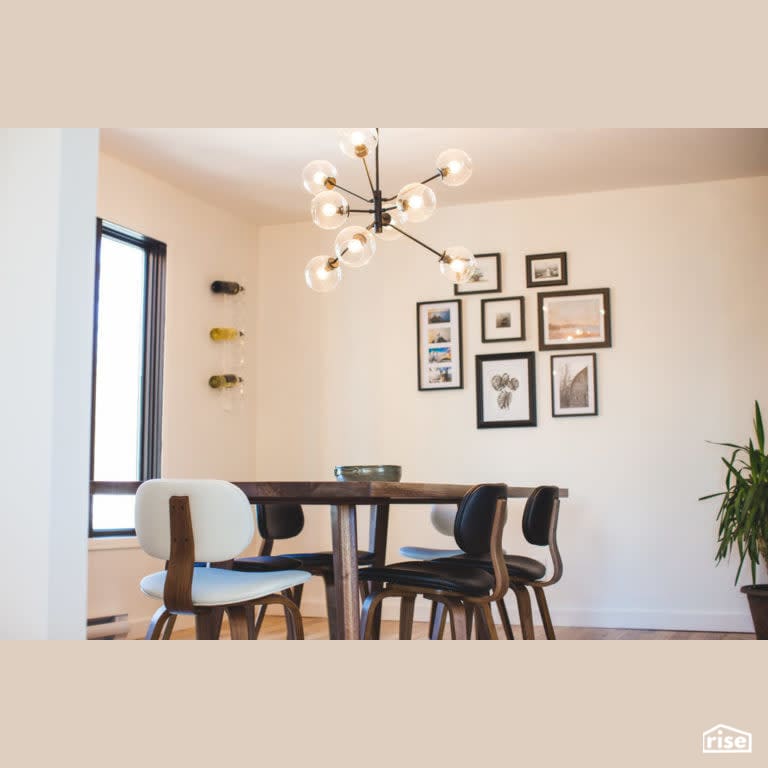 Joyfully Warm Rothesay Reno Dining Room with LED Lighting by Vantage Build