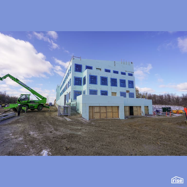Howland Green Business Center - Construction - Front with Insulated Concrete Forms [ICF] by Nudura