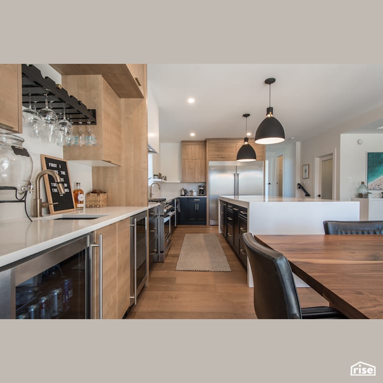 Weybridge Lane Kitchen with FSC Certified Hardwood by Homes by Highgate