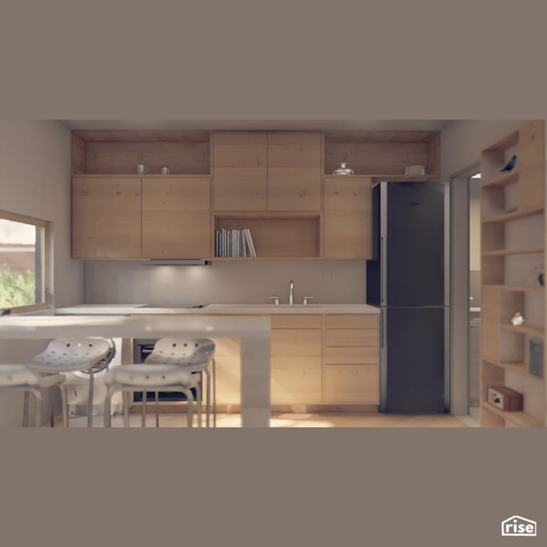 Kitchen with Low-Flow Kitchen Faucet by RAD LAB