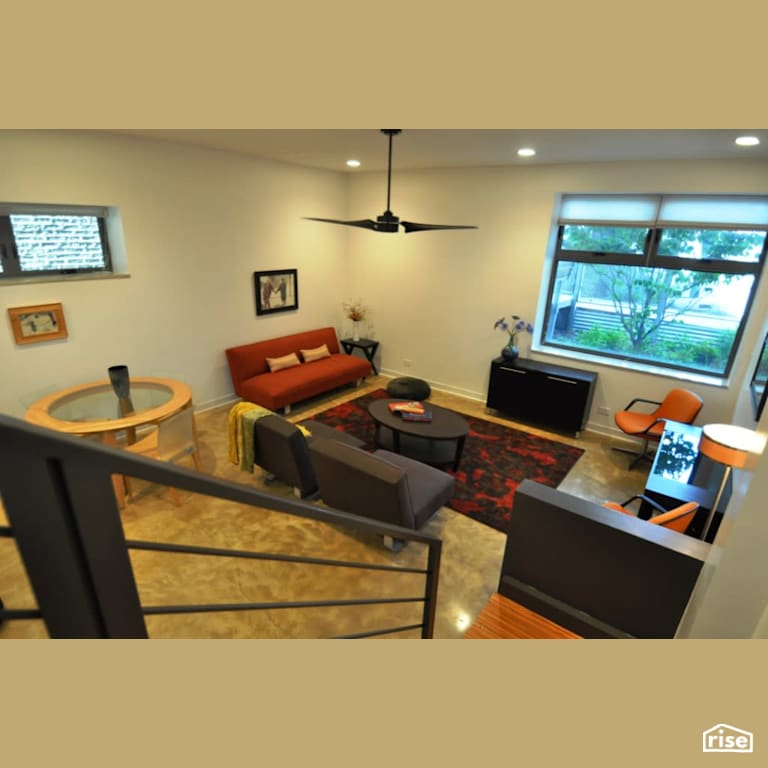 Family room with Integrated LED by Alpen High Performance Products