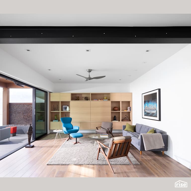 Eastridge Living Room with Engineered Hardwood by Synthesis Design