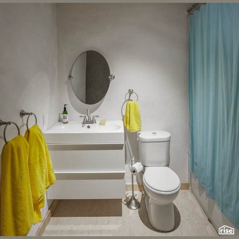 Tooke House bathroom with LED Lighting by Fourth Pig Green & Natural Construction