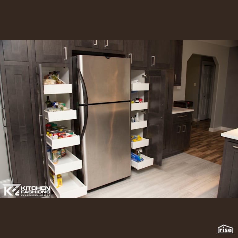 Dark Elegant Kitchen with FSC Certified Wood Cabinet by Home Fashions