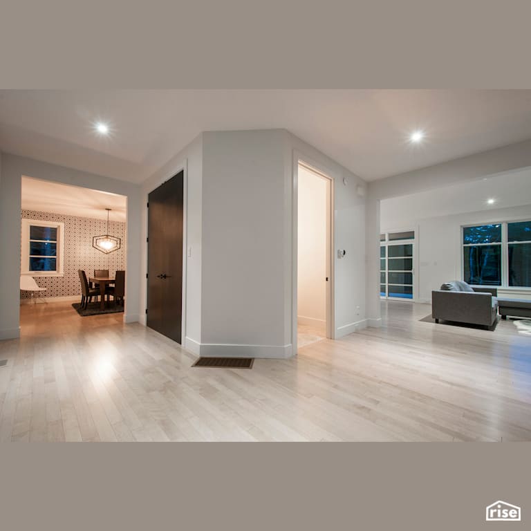 Modern Retreat - Hallway with Energy Star Exterior Door by Homes by Highgate