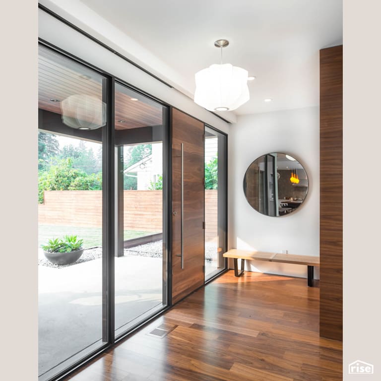 Fort Langley Modern Blend - Entryway with LED Lighting by My House Design/Build Team Ltd.