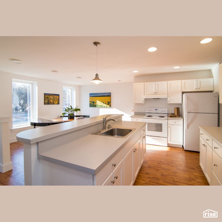 Passive House townhouse kitchen with Integrated LED by Alpen High Performance Products