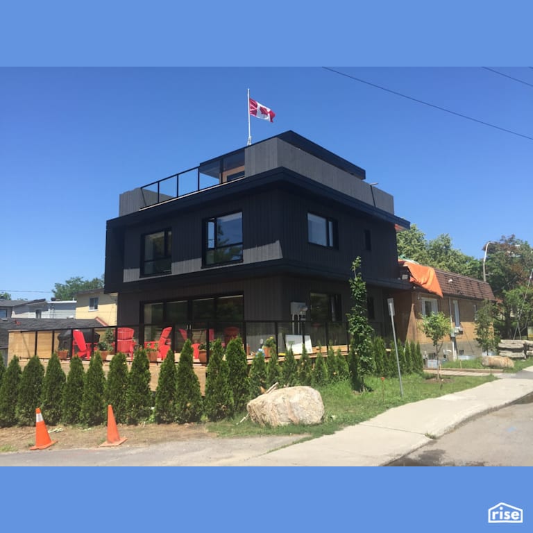 Edinburgh Passive House Exterior Side with Clapboard Wood Siding by VERT plan.design.build