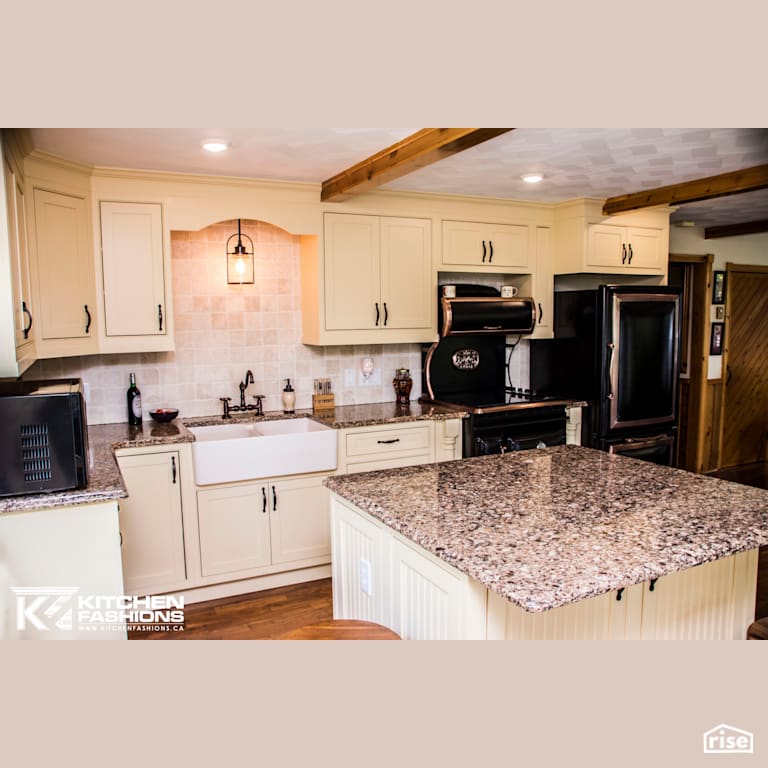 Country Kitchen with FSC Certified Hardwood by Home Fashions