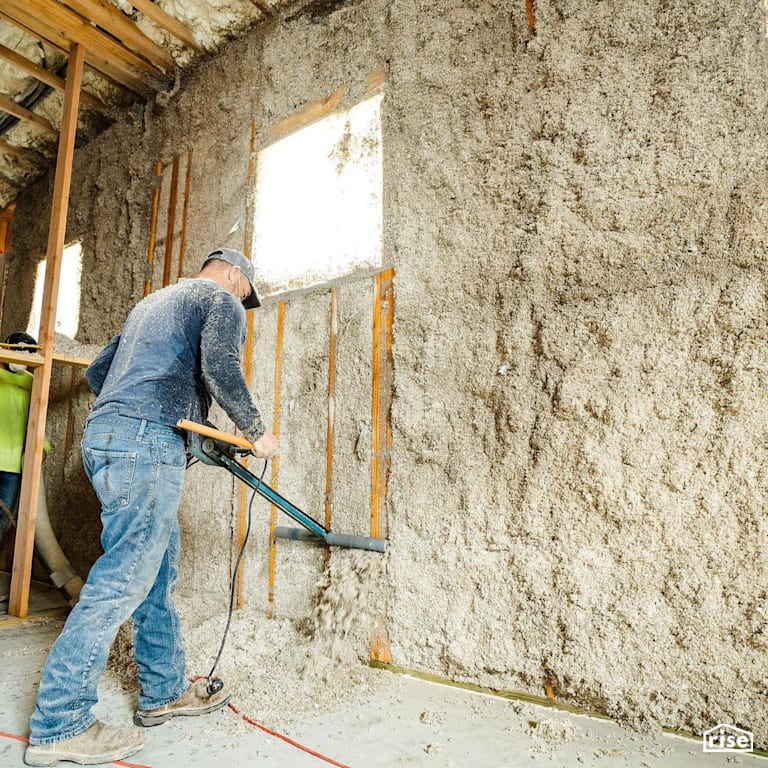 Greenfiber Sanctuary being installed with Cellulose Blown-in Insulation by Greenfiber