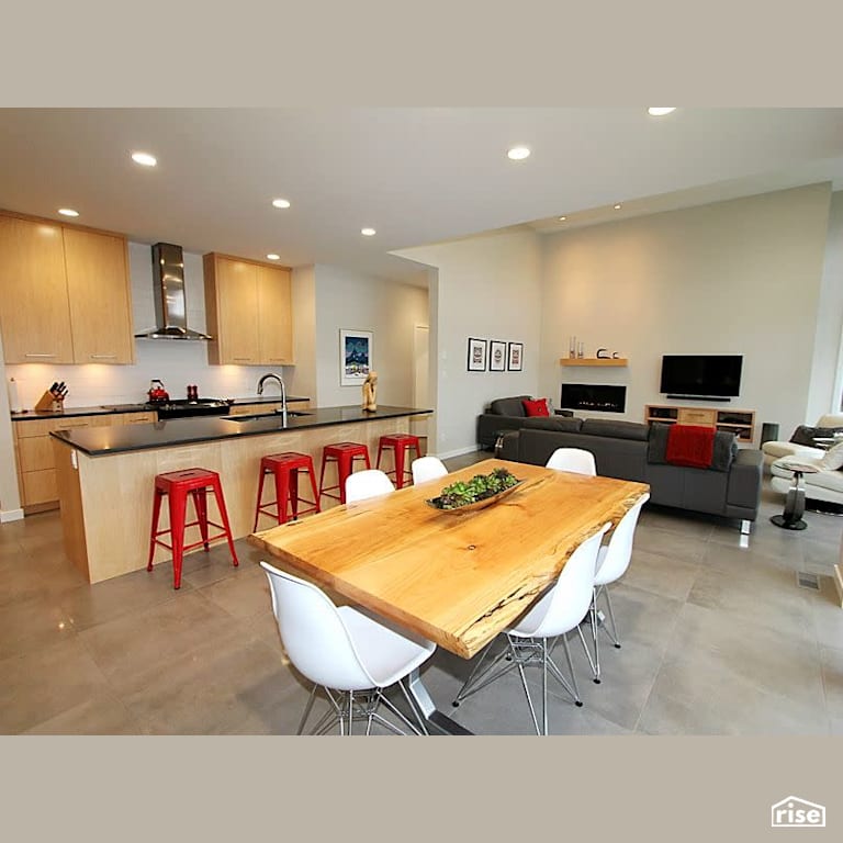 Copper Island Fine Homes - Interior with Concrete Flooring by Copper Island Fine Homes Inc.