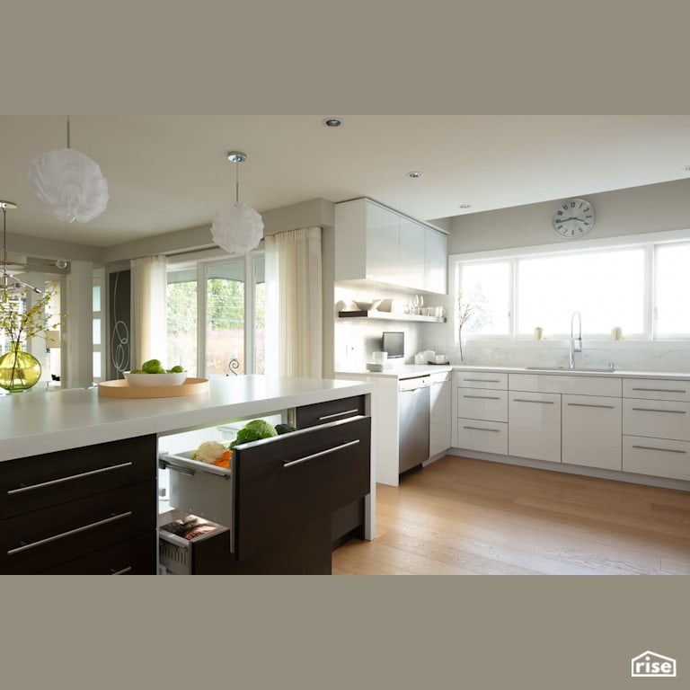 Mathers Kitchen and Patio Door with Stone Countertop by Synthesis Design