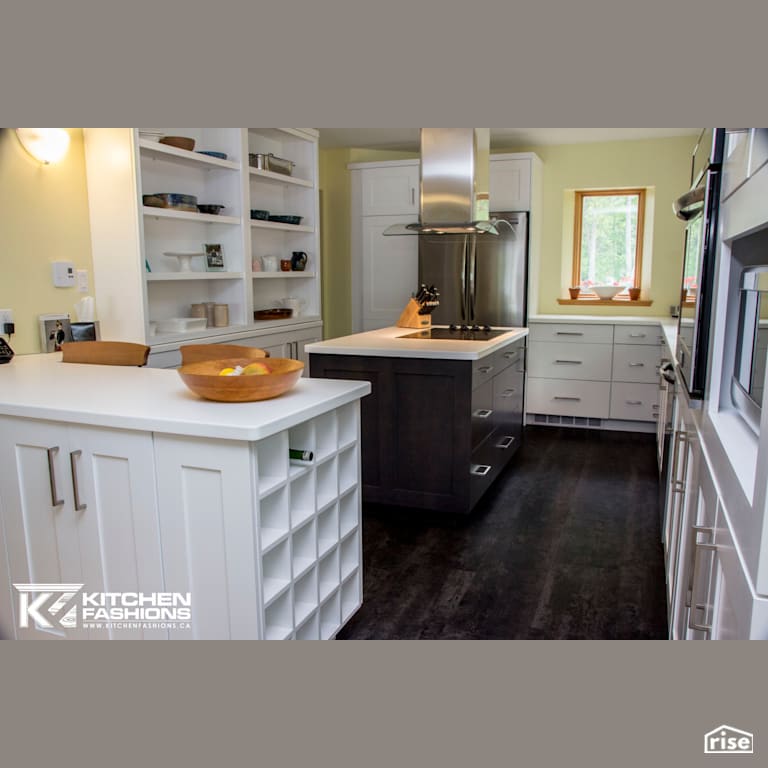 Kitchen Fashions - 2 Tone Kitchen with LED Lighting by Home Fashions