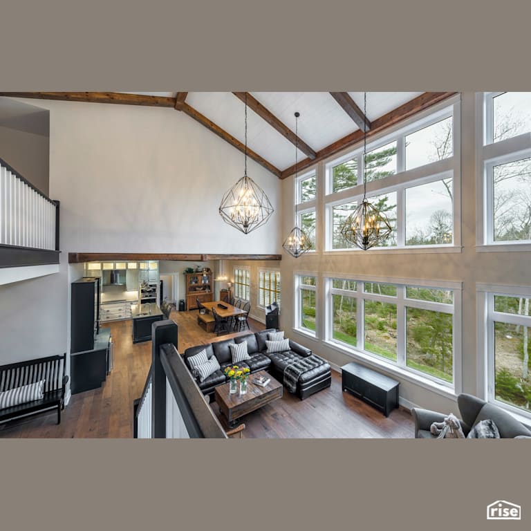 A River Runs Through - Living Room with Fixed Window by Homes by Highgate