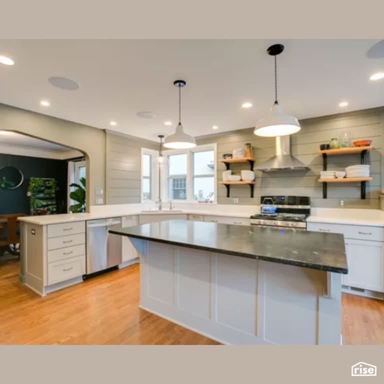 West River Road Kitchen Addition with Gas Range by Constructive Builders