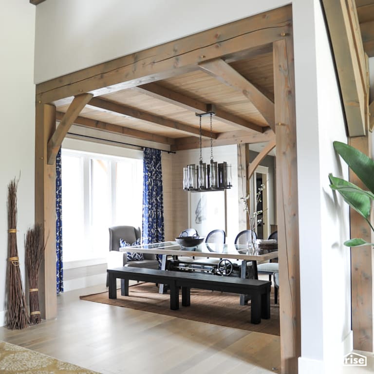 Walnut Grove - Dining Room with Ceiling Light by PlaidFox