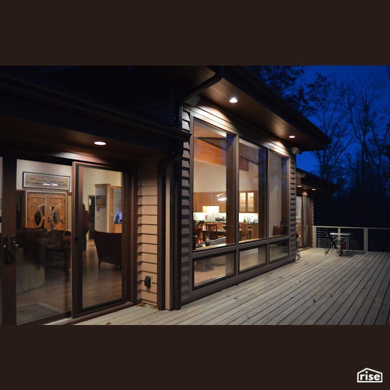 Back deck with accent lighting with Accent Outdoor Lighting by Alpen High Performance Products