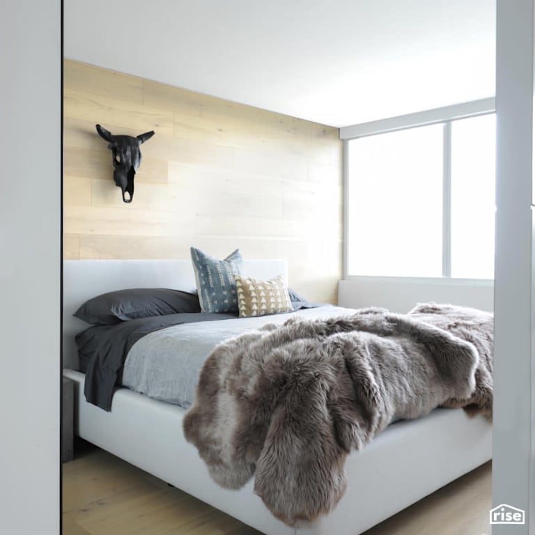 Bedroom with Engineered Hardwood by PlaidFox