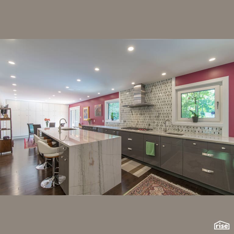 410 Wood Avenue - Kitchen with Low-Flow Kitchen Faucet by VERT plan.design.build