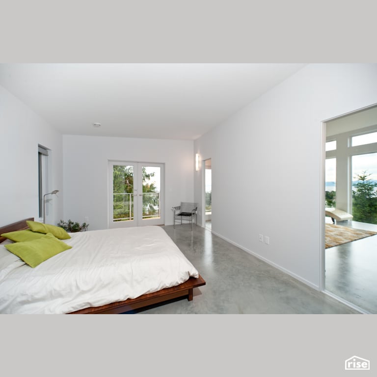 Hillside House - West Coast Modern Build - Bedroom with LED Lighting by Pheasant Hill Homes Ltd.