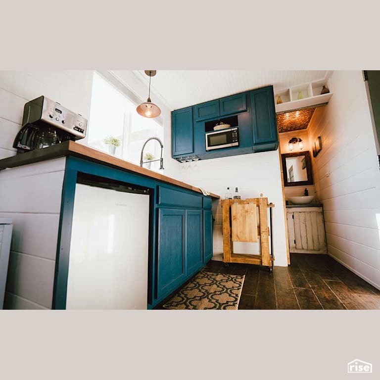 Container Home Kitchen With Mini Fridge with Ceiling Light by Alternative Living Spaces