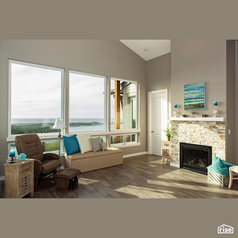 Living Room with Fixed Window by Winsome Construction