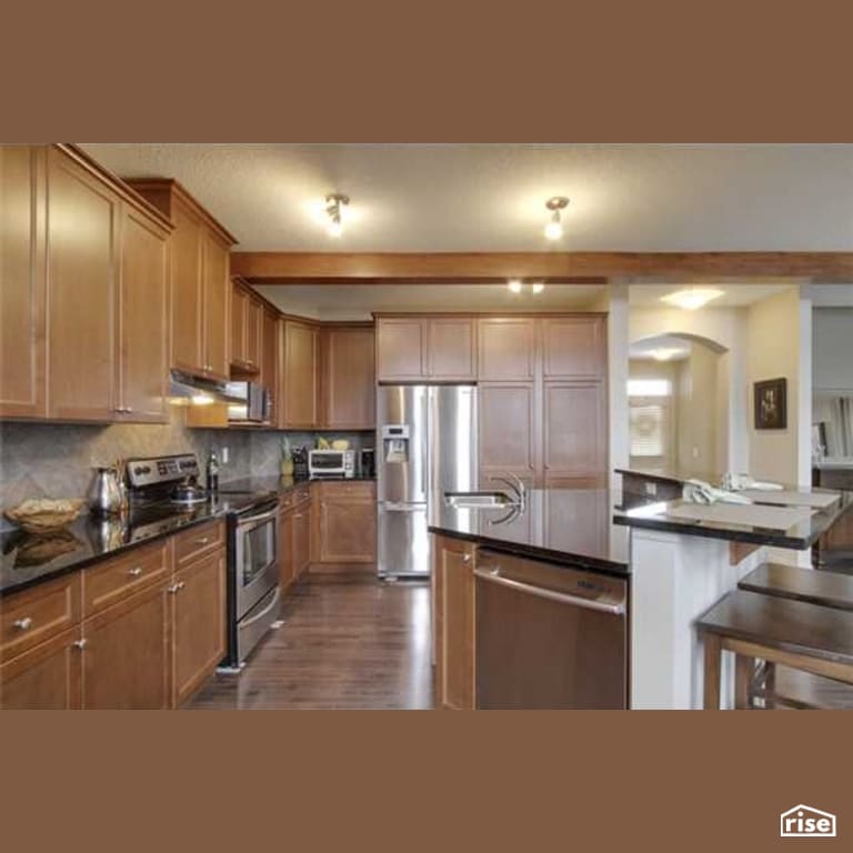 Silverado Bank Kitchen with LED Lighting by Reimagine Designs