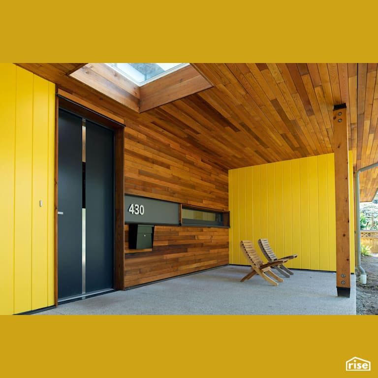 Front Porch with Passive House Door by Lanefab Design/Build