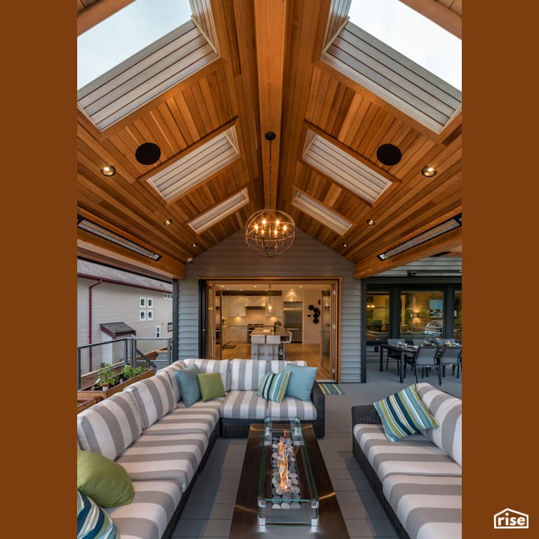 Patio with Tilt-and-Turn Patio Door by My House Design/Build Team Ltd.