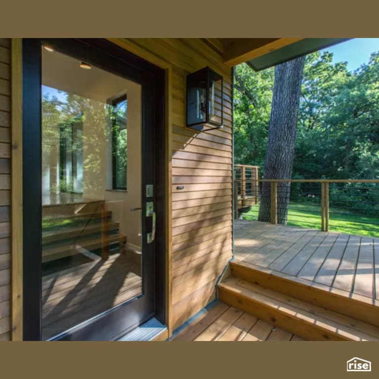 Back Deck with Clapboard Wood Siding by Constructive Builders