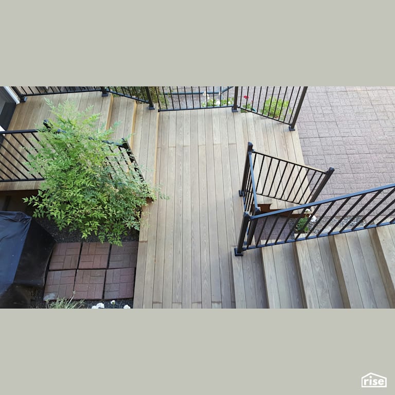 Thermally Modified Ash Deck With Stairs with Thermally Modified Wood Decking by Thermalwood Canada