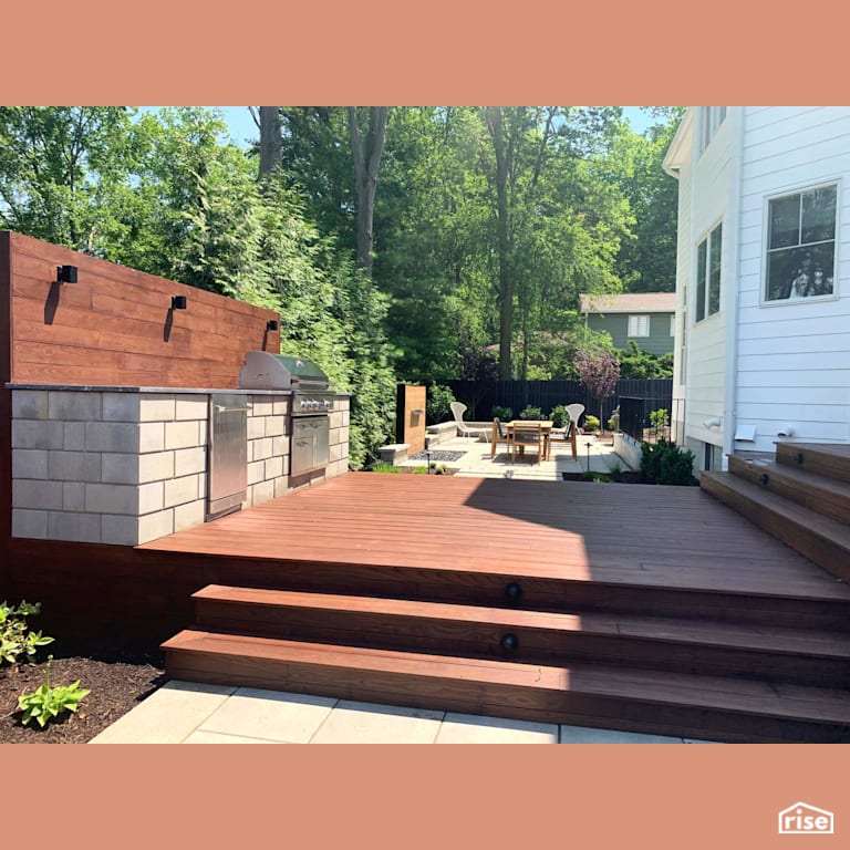 Thermally Modified Wood Deck With BBQ with Thermally Modified Wood Decking by Americana by Bingaman